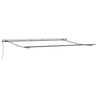 Produktbild för Utdragbar markis Gul och Orange 400 × 350 cm Duk och Aluminium