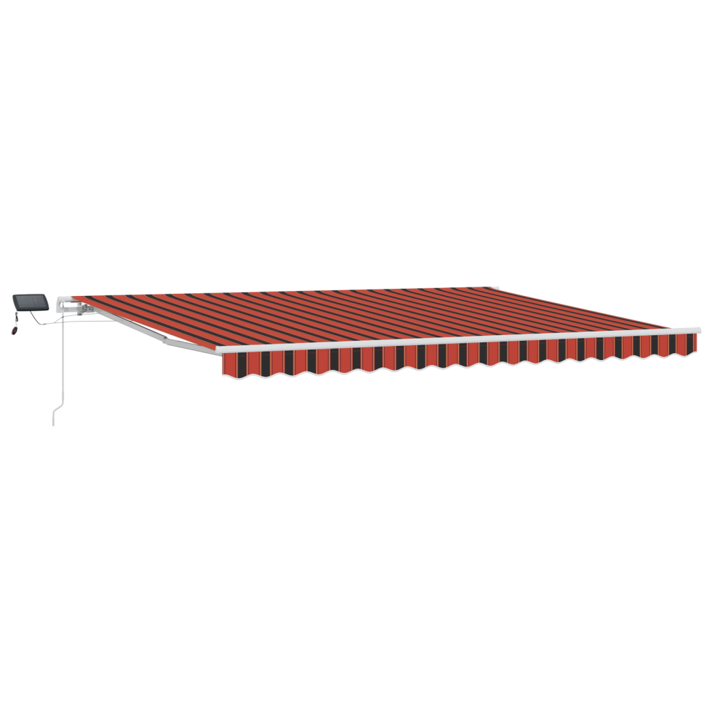 Produktbild för Utdragbar markis orange och brun 450 × 300 cm Duk och Aluminium