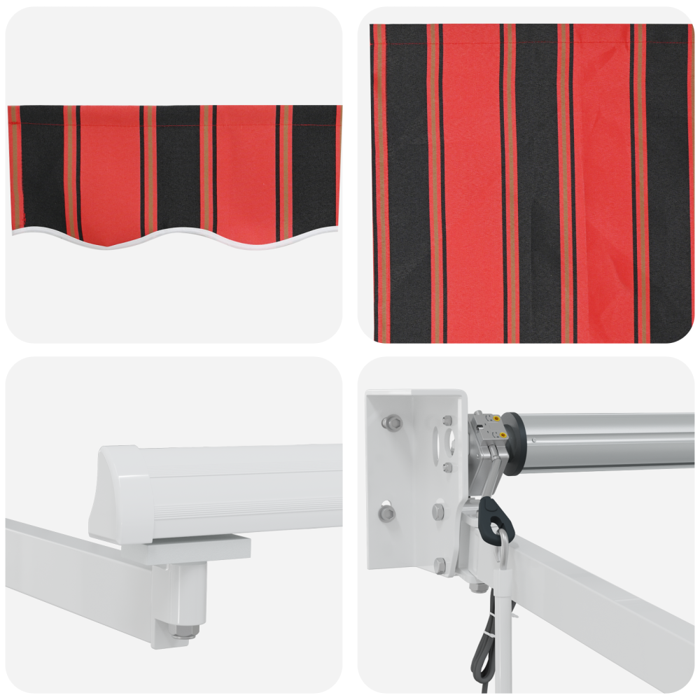 Produktbild för Utdragbar markis Orange och Brunt 450 x 300 x 165 cm