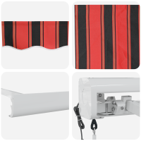 Produktbild för Utdragbar markis Orange och Brunt 450 x 300 x 165 cm