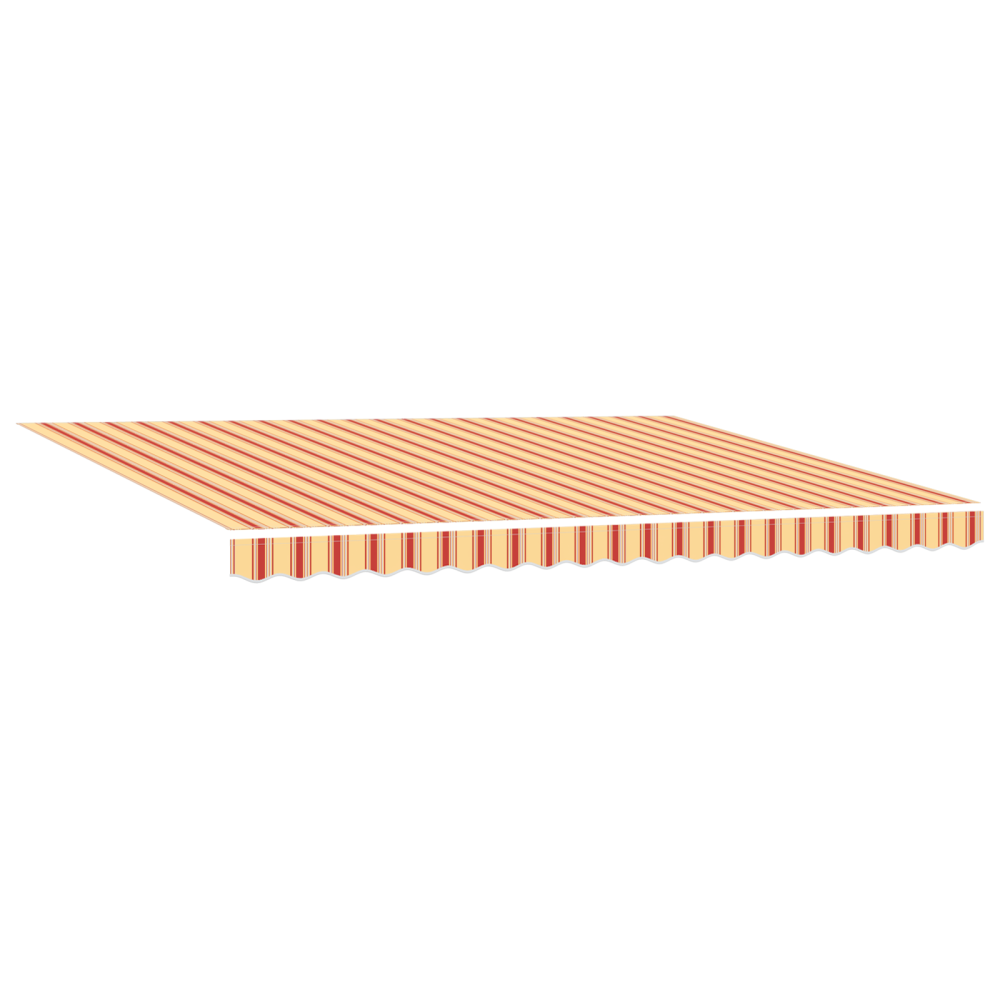 Produktbild för Utdragbar markis Gul och Orange 450 × 300 cm Duk och Aluminium