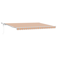 Produktbild för Utdragbar markis Flerfärgsdesign 450 × 300 cm Polyester