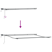 Produktbild för Utdragbar markis Flerfärgsdesign 450 × 300 cm Duk och Aluminium