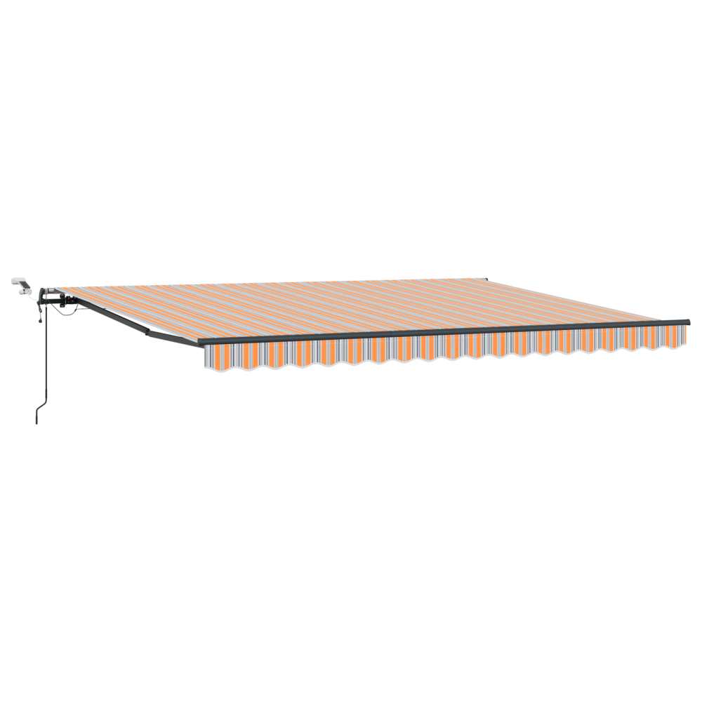 Produktbild för Utdragbar markis Flerfärgsdesign 450 × 300 cm Polyester