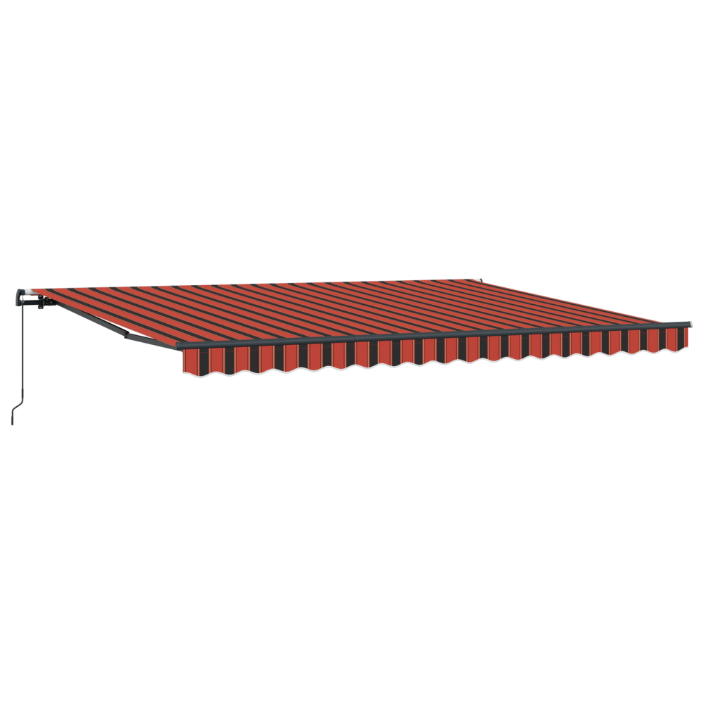 Produktbild för Utdragbar markis orange och brun 450 × 350 cm