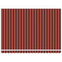 Produktbild för Utdragbar markis orange och brun 450 × 350 cm