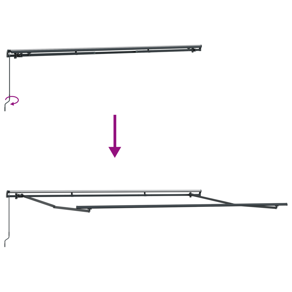 Produktbild för Utdragbar markis orange och brun 450 × 350 cm