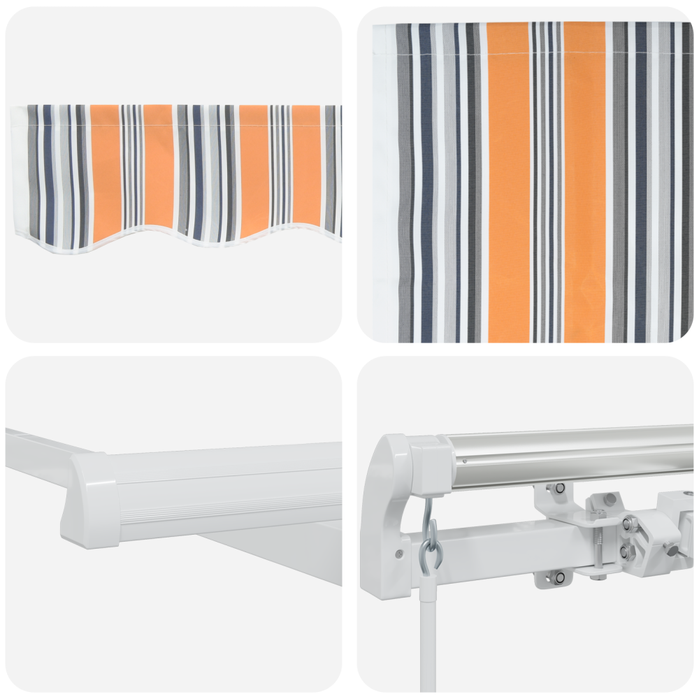 Produktbild för Utdragbar markis Flerfärgsdesign 450 × 350 cm