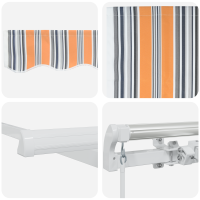 Produktbild för Utdragbar markis Flerfärgsdesign 450 × 350 cm