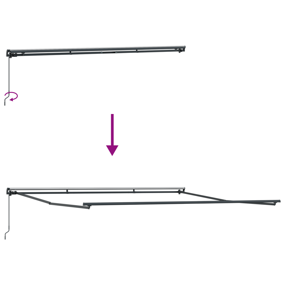 Produktbild för Utdragbar markis Flerfärgsdesign 450 × 350 cm