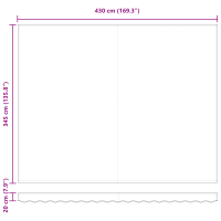 Produktbild för Utdragbar markis Flerfärgsdesign 450 × 350 cm Duk och Aluminium