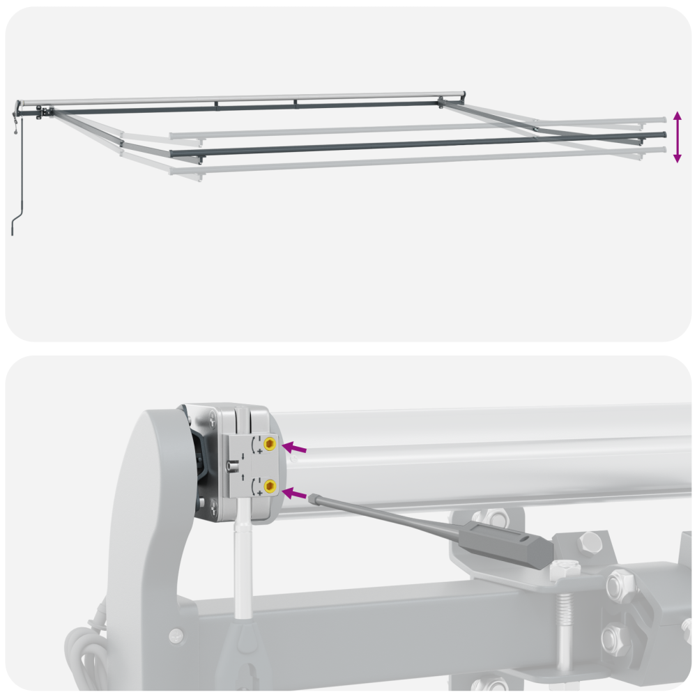 Produktbild för Utdragbar markis Flerfärgsdesign 450 × 350 cm Duk och Aluminium