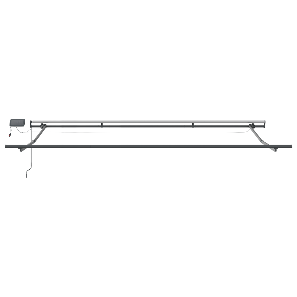 Produktbild för Utdragbar markis orange och brun 500 × 300 cm Duk och Aluminium