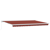 Produktbild för Utdragbar markis Röd och Svart 500 × 300 cm