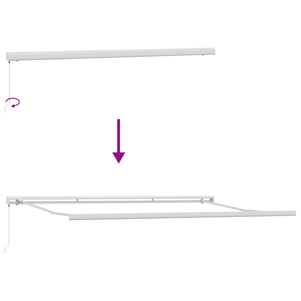 Produktbild för Utdragbar markis Röd och Svart 500 × 300 cm