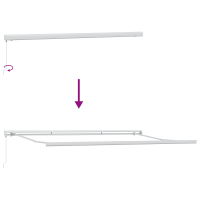 Produktbild för Utdragbar markis Röd och Svart 500 × 300 cm