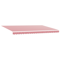 Produktbild för Utdragbar markis Röd och Vit 500 x 300 x 165 cm