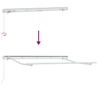 Produktbild för Utdragbar markis Röd och Vit 500 x 300 x 165 cm