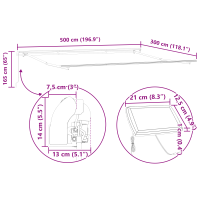 Produktbild för Utdragbar markis Röd och Vit 500 × 300 cm Duk och Aluminium
