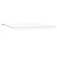 Produktbild för Utdragbar markis Vit 500 x 300 x 165 cm Polyester och aluminium