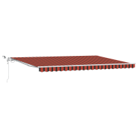 Produktbild för Utdragbar markis Orange och Brunt 500 × 350 cm Polyester