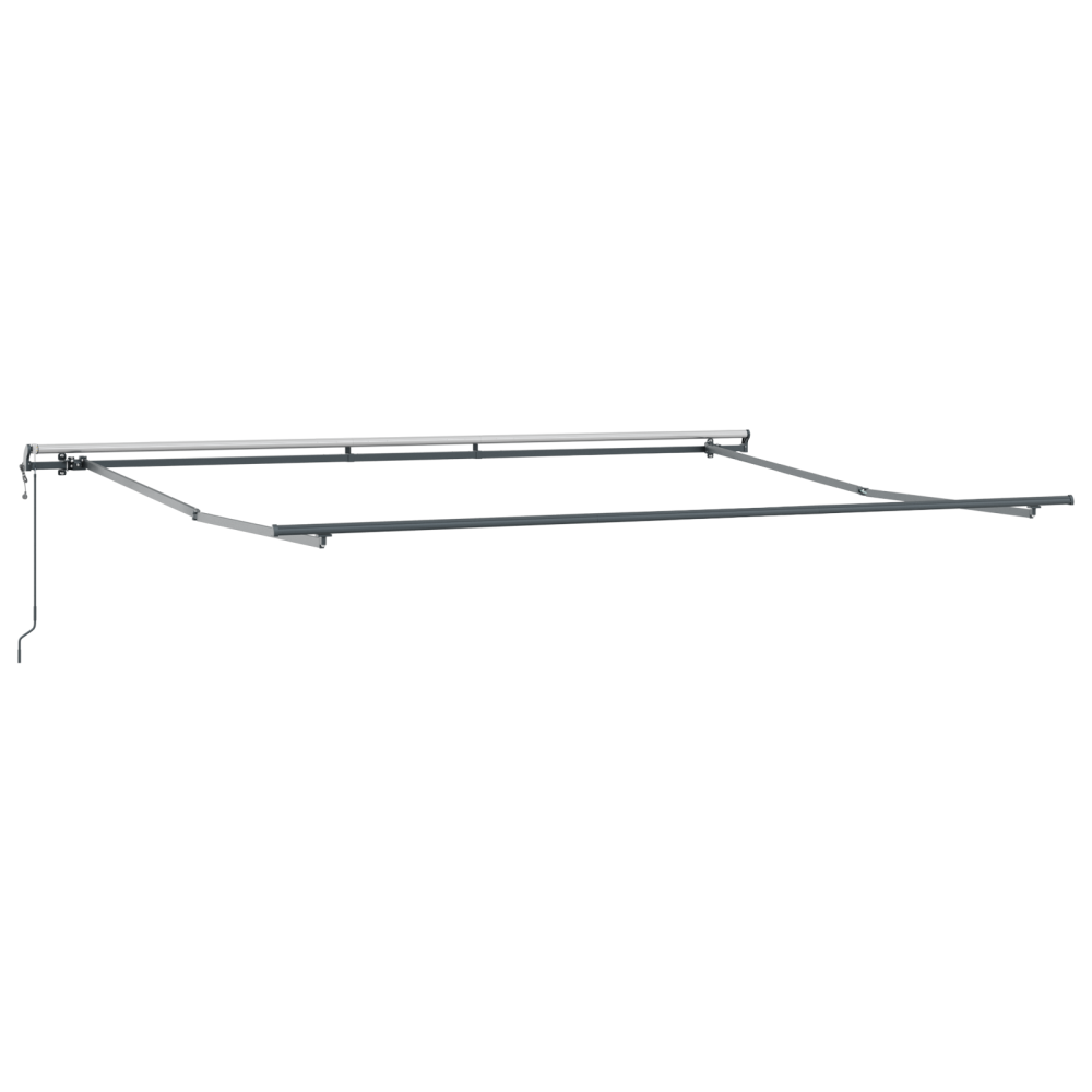 Produktbild för Utdragbar markis orange och brun 500 × 350 cm Duk och Aluminium