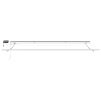 Produktbild för Utdragbar markis Röd och Vit 500 × 350 cm Duk och Aluminium
