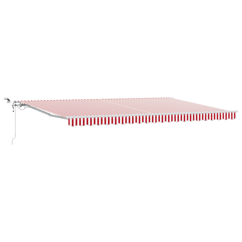 Produktbild för Markis tyg Röd och Vit 500 × 350 cm Polyester
