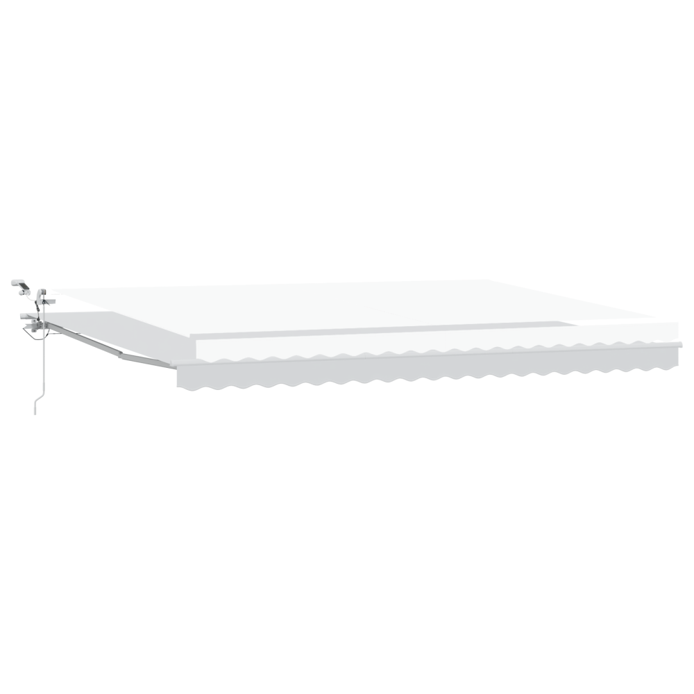 Produktbild för Utdragbar markis Vit 500 × 350 cm Polyester