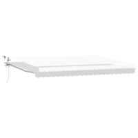 Produktbild för Utdragbar markis Vit 500 × 350 cm Polyester