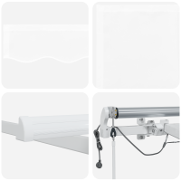 Produktbild för Utdragbar markis Vit 500 × 350 cm Polyester