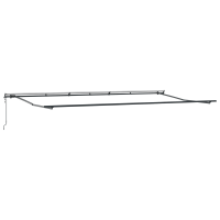 Produktbild för Utdragbar markis orange och brun 600 × 300 cm Duk och Aluminium