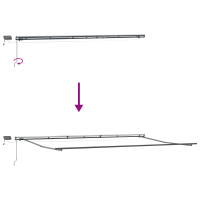 Produktbild för Utdragbar markis orange och brun 600 × 350 cm Duk och Aluminium
