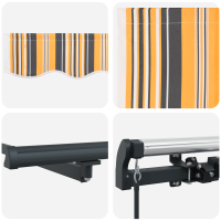 Produktbild för Utdragbar markis Flerfärgsdesign 600 × 350 cm
