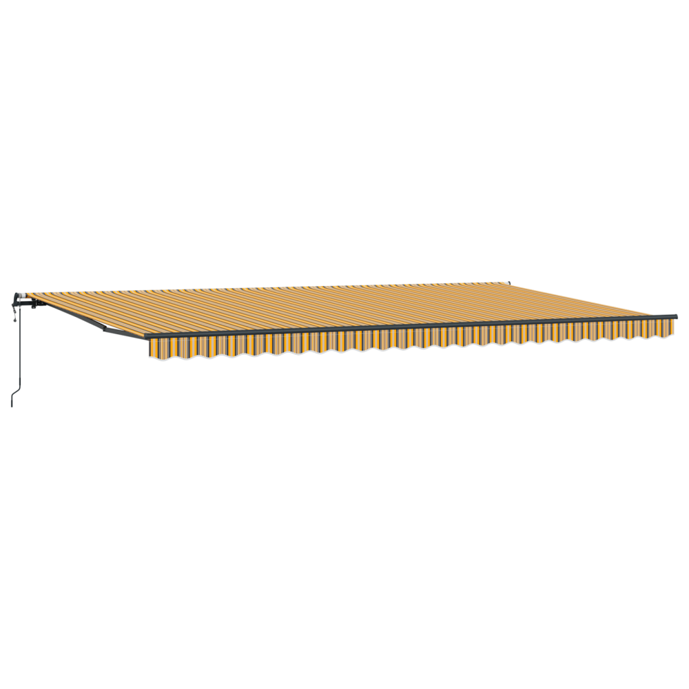 Produktbild för Utdragbar markis Flerfärgsdesign 600 × 350 cm Duk och Aluminium