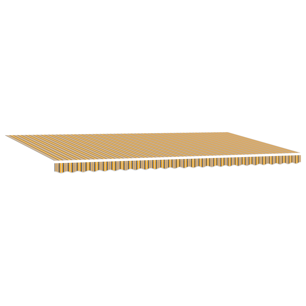 Produktbild för Utdragbar markis Flerfärgsdesign 600 × 350 cm Duk och Aluminium