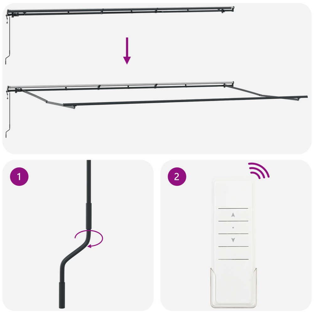 Produktbild för Utdragbar markis Flerfärgsdesign 600 × 350 cm Duk och Aluminium