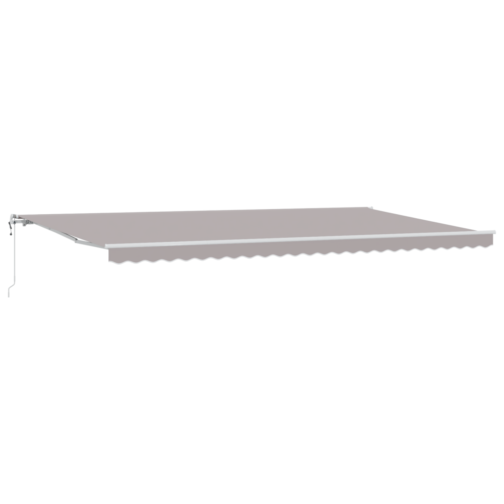 Produktbild för Utdragbar markis Ljusgrå 600 × 350 cm Duk och Aluminium