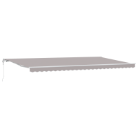 Produktbild för Utdragbar markis Ljusgrå 600 × 350 cm Duk och Aluminium