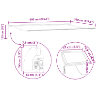 Produktbild för Utdragbar markis Ljusgrå 600 × 350 cm Duk och Aluminium
