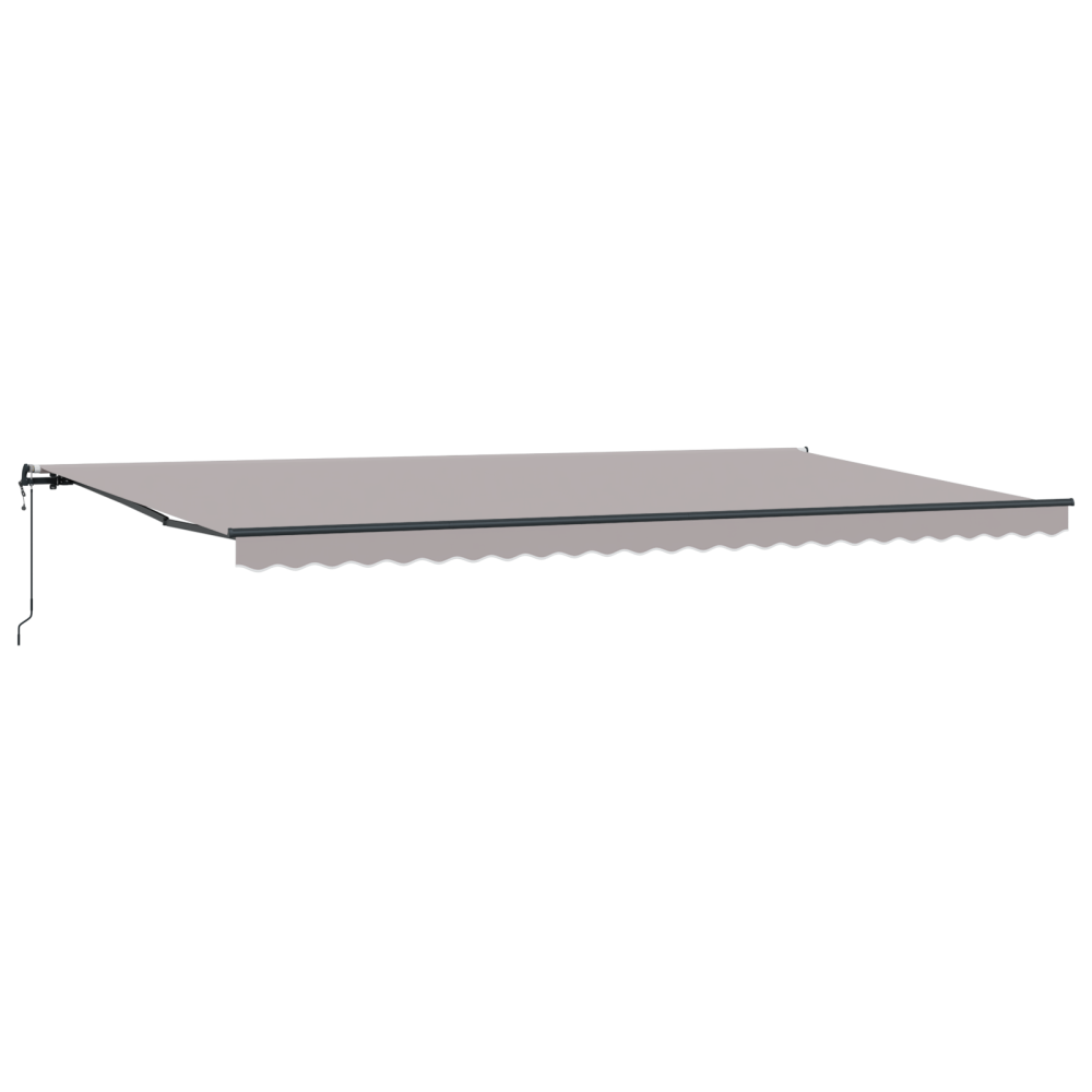 Produktbild för Utdragbar markis Ljusgrå 600 × 350 cm Duk och Aluminium