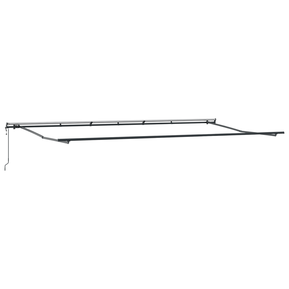 Produktbild för Utdragbar markis Ljusgrå 600 × 350 cm Duk och Aluminium