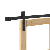 Produktbild för Skjutdörr ORKDAL Naturlig och svart 61 x 198,5 cm