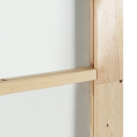Produktbild för Skjutdörr Naturfärg 61 x 198,5 cm Massivt tallträ och glas