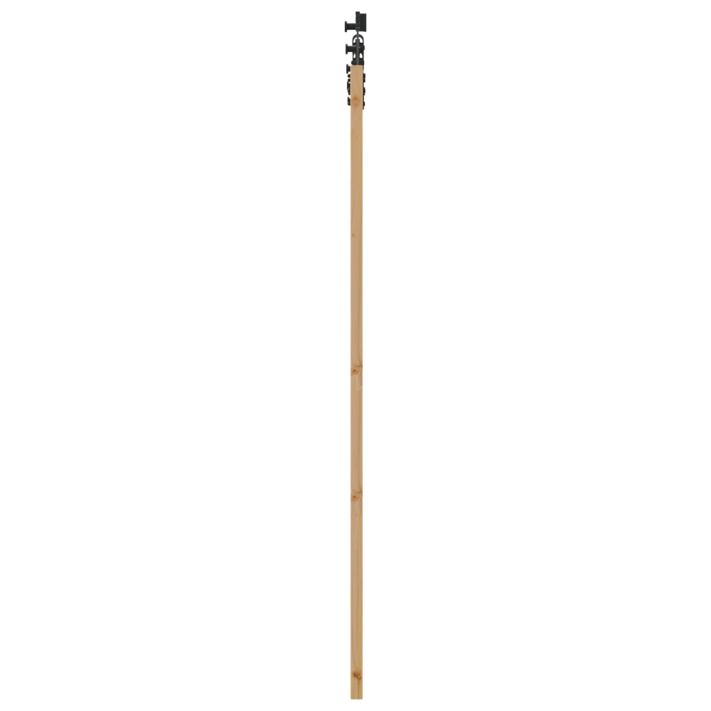 Produktbild för Skjutdörr Naturfärg 61 x 198,5 cm Massivt tallträ och glas