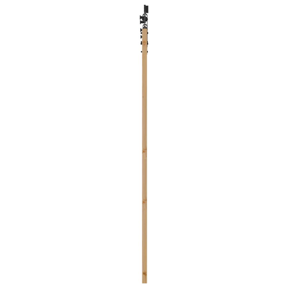 Produktbild för Skjutdörr Naturfärg 61 x 198,5 cm Massivt tallträ och glas