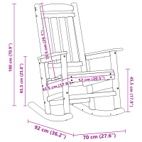 Produktbild för Gungstol 2 pcs Marinblå 92 x 70 x 108 cm polyeten
