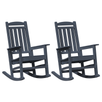 Produktbild för Gungstol 2 pcs Marinblå 92 x 70 x 108 cm polyeten
