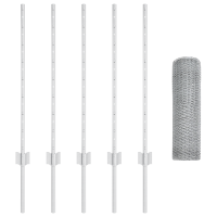 Produktbild för Sexkantigt staket med stolpe 10 x 0,8 m Galvaniserat stål Mesh