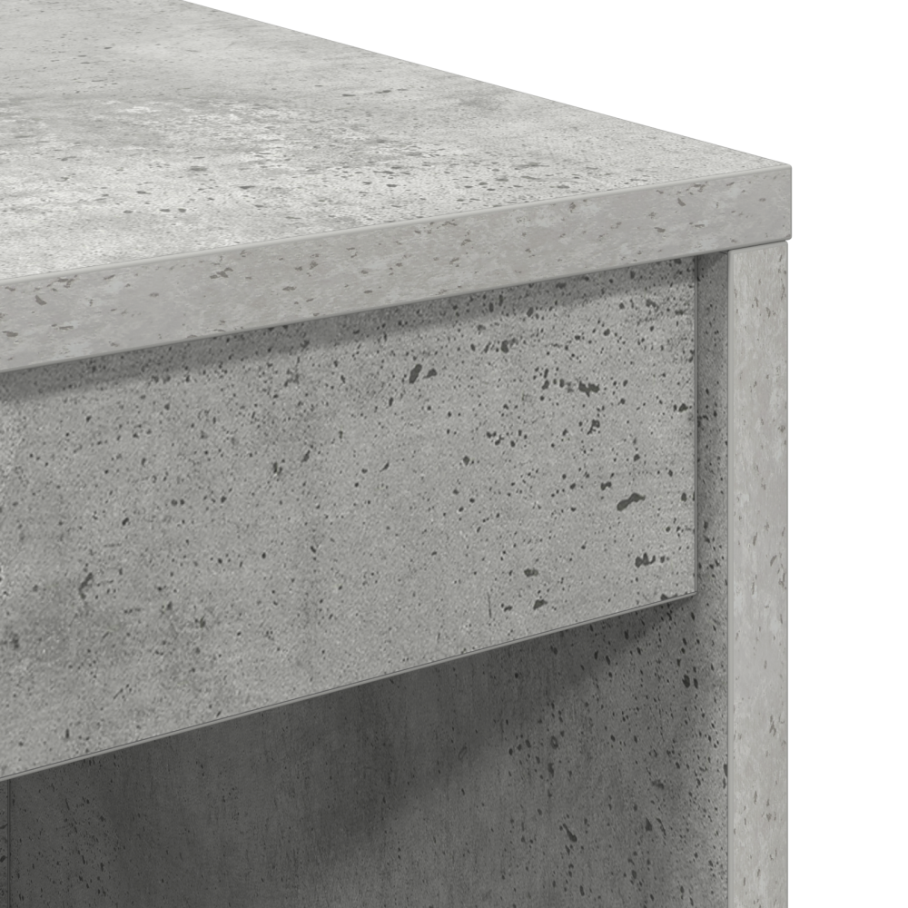 Produktbild för Skrivbord med låda med hylla med lagring 2 pcs Betonggrå